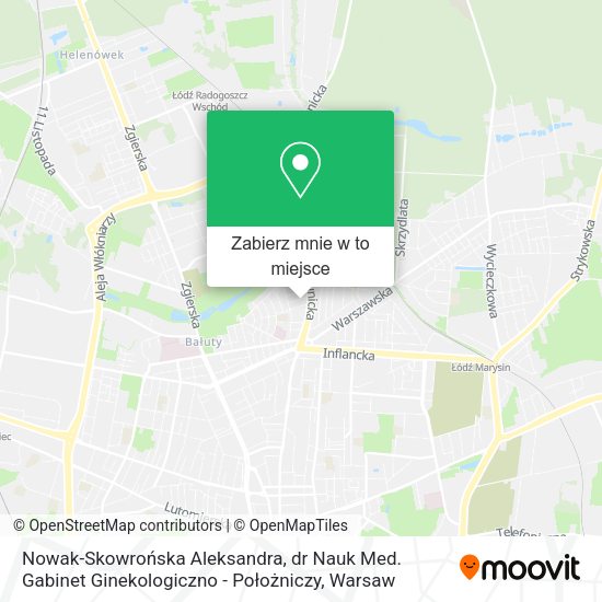 Mapa Nowak-Skowrońska Aleksandra, dr Nauk Med. Gabinet Ginekologiczno - Położniczy