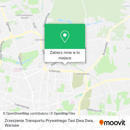 Mapa Zrzeszenie Transportu Prywatnego Taxi Dwa Dwa