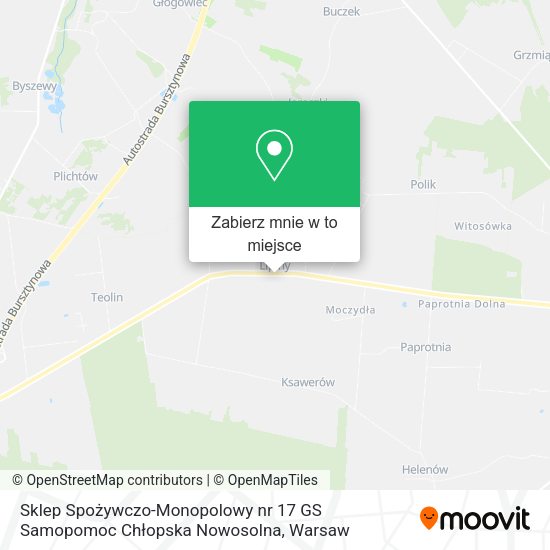 Mapa Sklep Spożywczo-Monopolowy nr 17 GS Samopomoc Chłopska Nowosolna