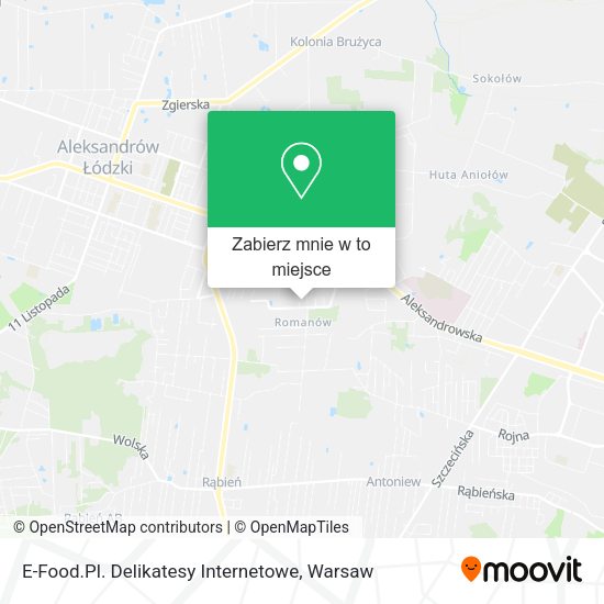 Mapa E-Food.Pl. Delikatesy Internetowe