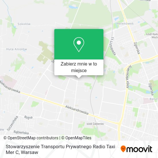 Mapa Stowarzyszenie Transportu Prywatnego Radio Taxi Mer C