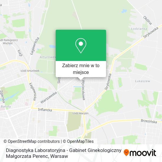 Mapa Diagnostyka Laboratoryjna - Gabinet Ginekologiczny Małgorzata Perenc