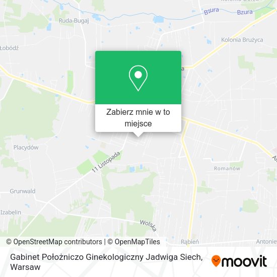 Mapa Gabinet Położniczo Ginekologiczny Jadwiga Siech