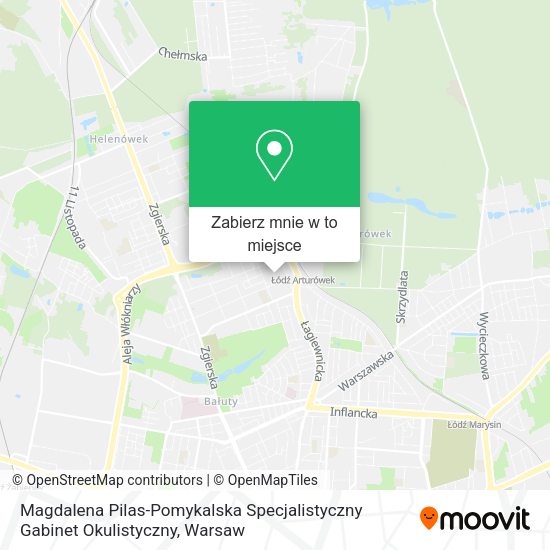 Mapa Magdalena Pilas-Pomykalska Specjalistyczny Gabinet Okulistyczny