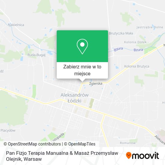 Mapa Pan Fizjo Terapia Manualna & Masaż Przemysław Olejnik