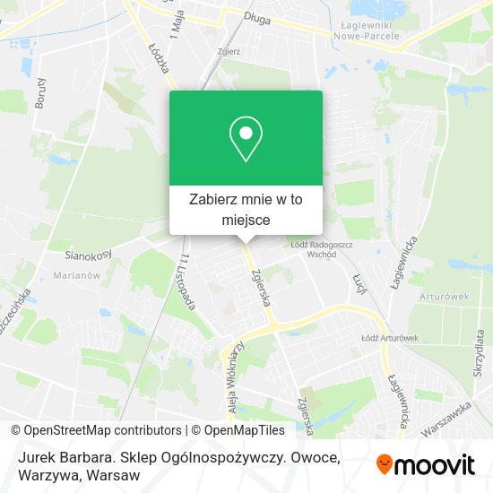 Mapa Jurek Barbara. Sklep Ogólnospożywczy. Owoce, Warzywa