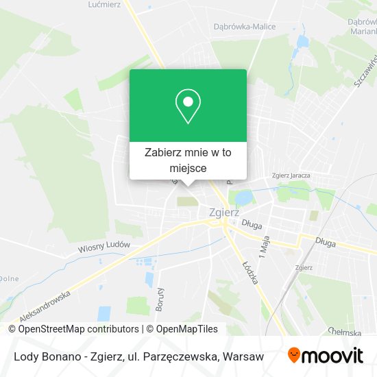 Mapa Lody Bonano - Zgierz, ul. Parzęczewska