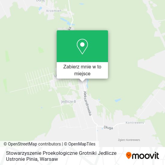 Mapa Stowarzyszenie Proekologiczne Grotniki Jedlicze Ustronie Pinia