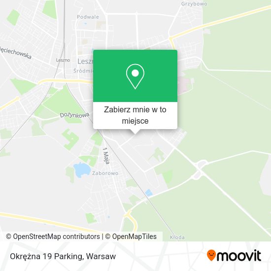 Mapa Okrężna 19 Parking