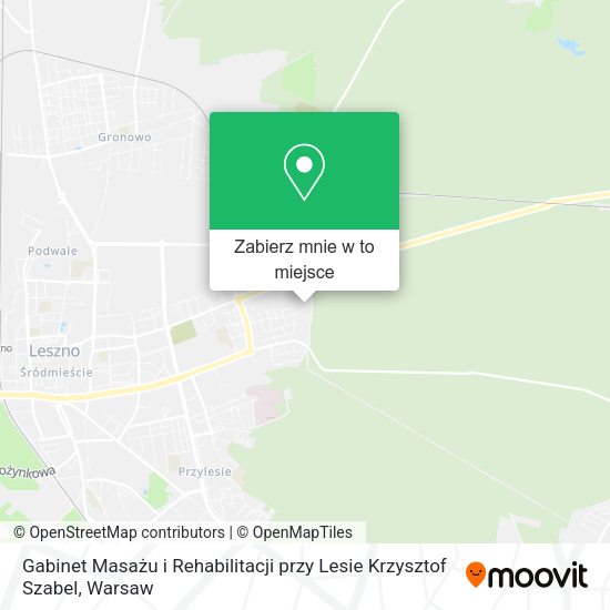 Mapa Gabinet Masażu i Rehabilitacji przy Lesie Krzysztof Szabel