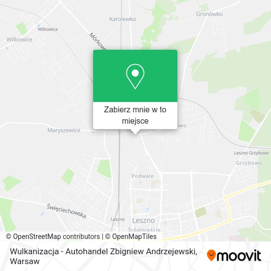 Mapa Wulkanizacja - Autohandel Zbigniew Andrzejewski