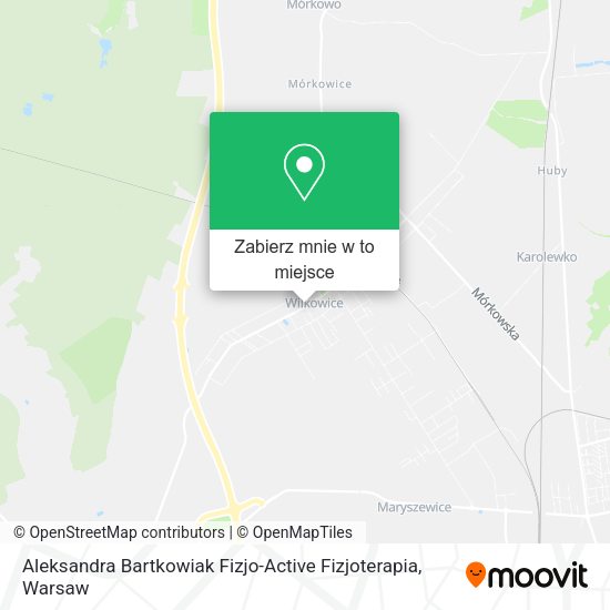 Mapa Aleksandra Bartkowiak Fizjo-Active Fizjoterapia