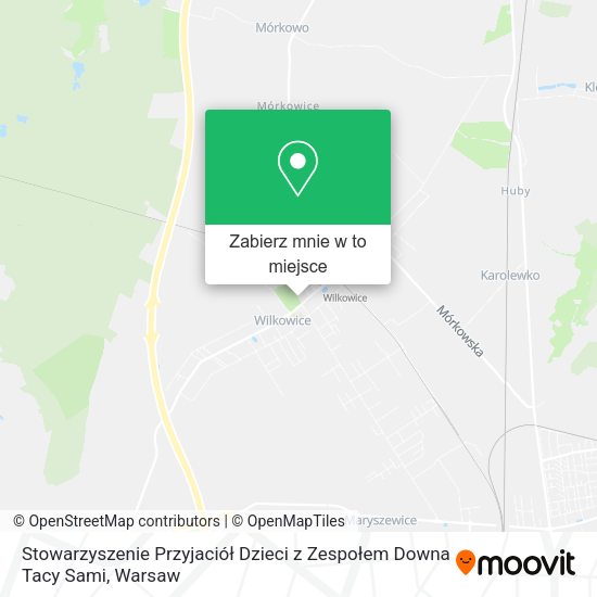 Mapa Stowarzyszenie Przyjaciół Dzieci z Zespołem Downa Tacy Sami