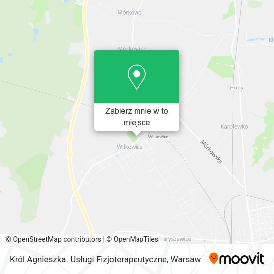 Mapa Król Agnieszka. Usługi Fizjoterapeutyczne