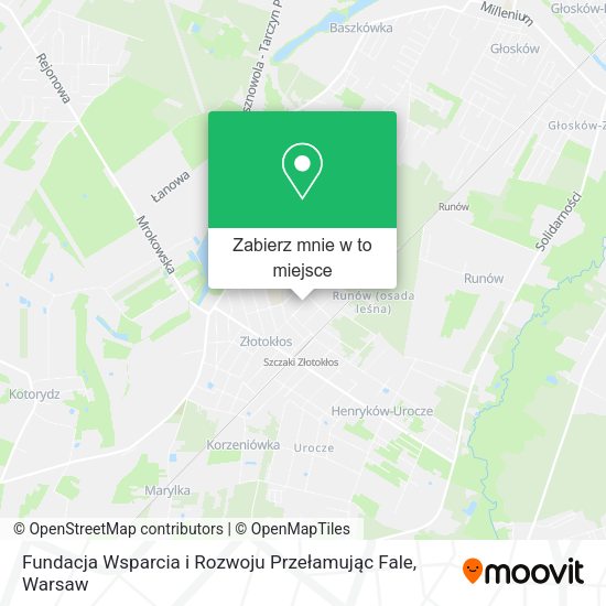 Mapa Fundacja Wsparcia i Rozwoju Przełamując Fale