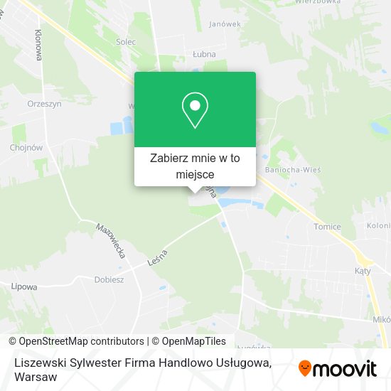 Mapa Liszewski Sylwester Firma Handlowo Usługowa