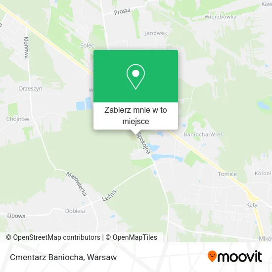Mapa Cmentarz Baniocha
