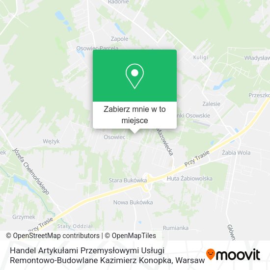 Mapa Handel Artykułami Przemysłowymi Usługi Remontowo-Budowlane Kazimierz Konopka