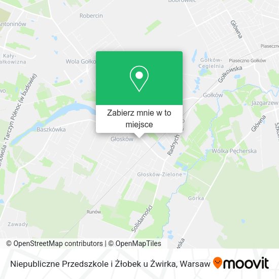 Mapa Niepubliczne Przedszkole i Żłobek u Żwirka