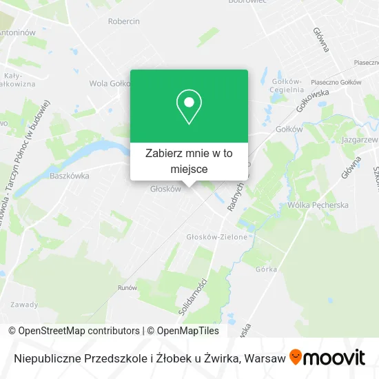Mapa Niepubliczne Przedszkole i Żłobek u Żwirka