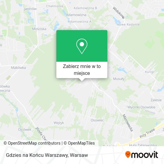 Mapa Gdzies na Końcu Warszawy