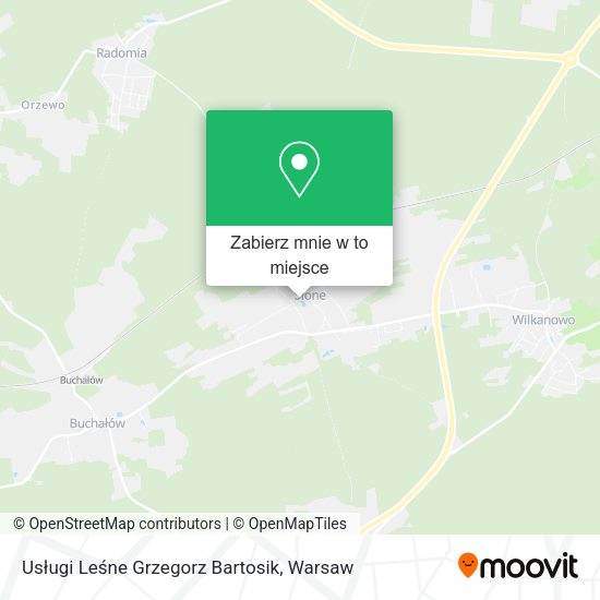 Mapa Usługi Leśne Grzegorz Bartosik