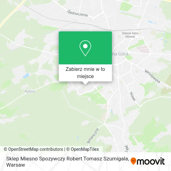 Mapa Sklep Miesno Spozywczy Robert Tomasz Szumigala
