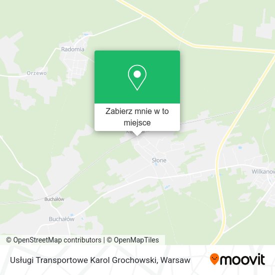 Mapa Usługi Transportowe Karol Grochowski