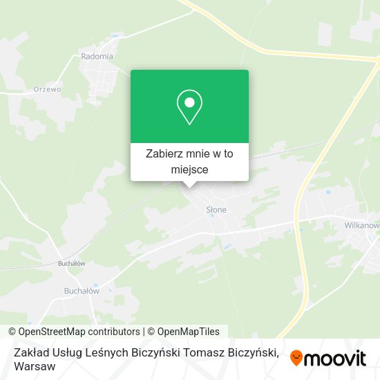 Mapa Zakład Usług Leśnych Biczyński Tomasz Biczyński