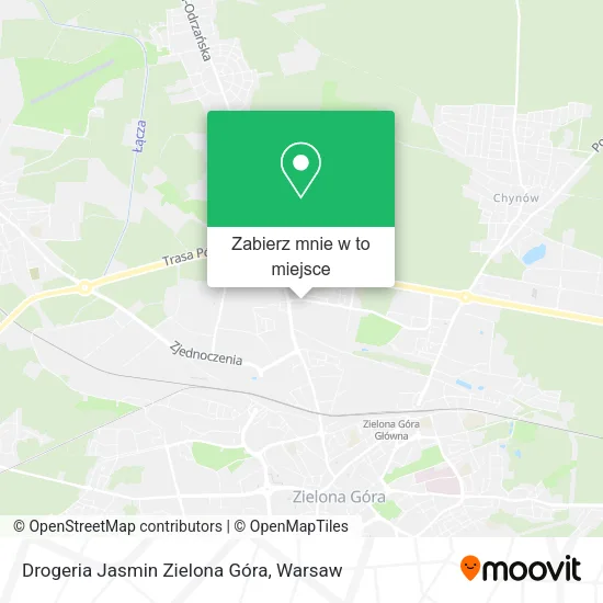 Mapa Drogeria Jasmin Zielona Góra