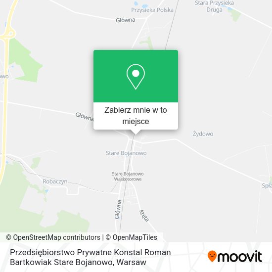 Mapa Przedsiębiorstwo Prywatne Konstal Roman Bartkowiak Stare Bojanowo