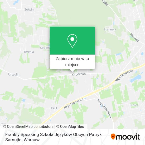 Mapa Frankly Speaking Szkoła Języków Obcych Patryk Samujło