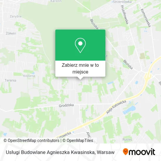 Mapa Usługi Budowlane Agnieszka Kwasinska