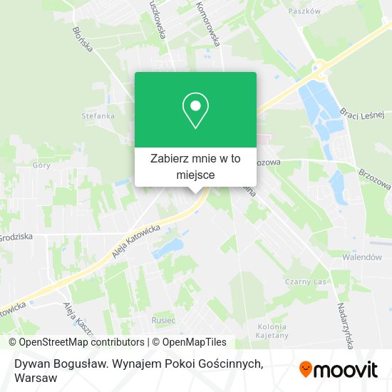 Mapa Dywan Bogusław. Wynajem Pokoi Gościnnych