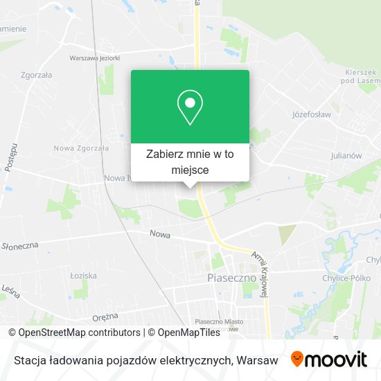 Mapa Stacja ładowania pojazdów elektrycznych