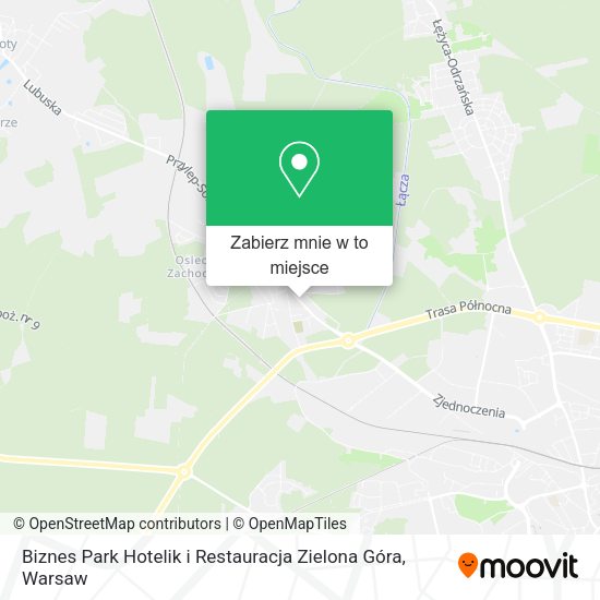 Mapa Biznes Park Hotelik i Restauracja Zielona Góra