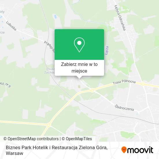 Mapa Biznes Park Hotelik i Restauracja Zielona Góra