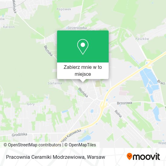 Mapa Pracownia Ceramiki Modrzewiowa