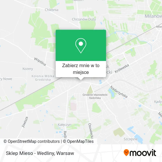 Mapa Sklep Mieso - Wedliny