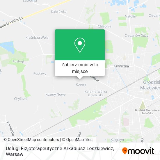 Mapa Usługi Fizjoterapeutyczne Arkadiusz Leszkiewicz