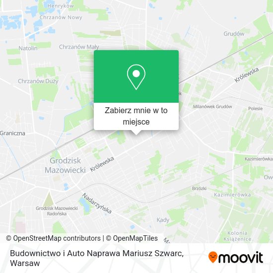 Mapa Budownictwo i Auto Naprawa Mariusz Szwarc