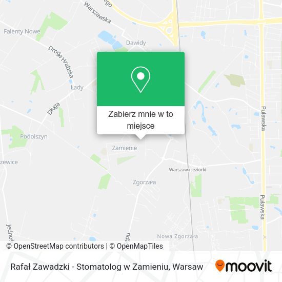 Mapa Rafał Zawadzki - Stomatolog w Zamieniu