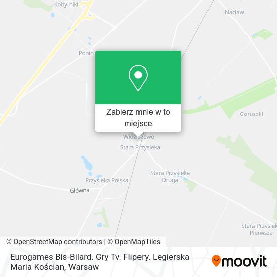 Mapa Eurogames Bis-Bilard. Gry Tv. Flipery. Legierska Maria Kościan