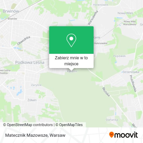 Mapa Matecznik Mazowsze