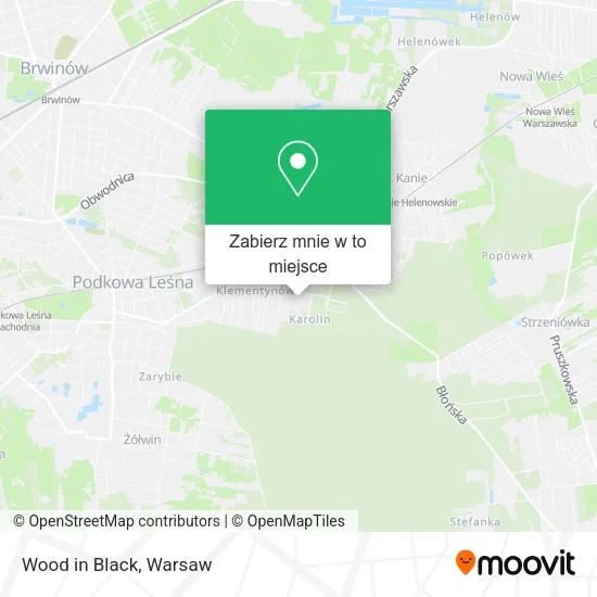 Mapa Wood in Black