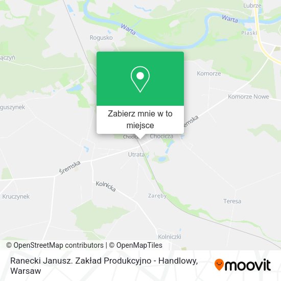 Mapa Ranecki Janusz. Zakład Produkcyjno - Handlowy