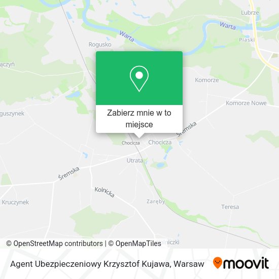 Mapa Agent Ubezpieczeniowy Krzysztof Kujawa