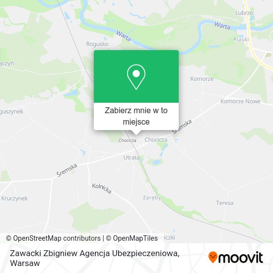 Mapa Zawacki Zbigniew Agencja Ubezpieczeniowa