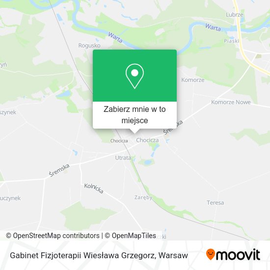 Mapa Gabinet Fizjoterapii Wiesława Grzegorz