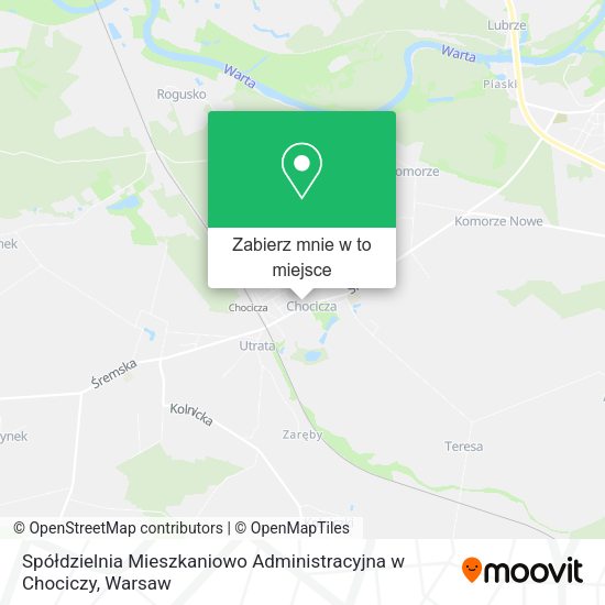 Mapa Spółdzielnia Mieszkaniowo Administracyjna w Chociczy